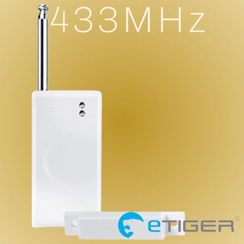 eTIGER - ES-D4A draadloze openingsmelder - 300 m - Wit