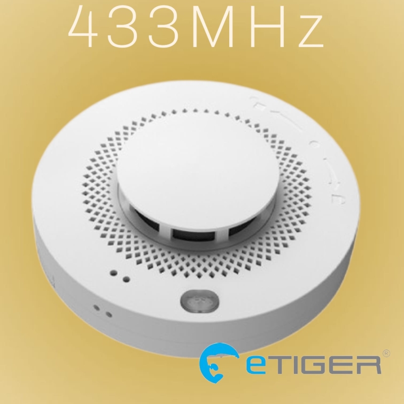 eTiger&reg; X010 Rook & Hitte melder. Rookmelder wettelijk verplicht bij meer dan 1 verdieping.
