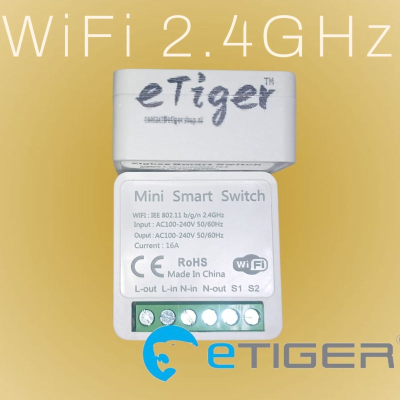eTiger&reg; 16A 240V WiFi inbouwschakelaar